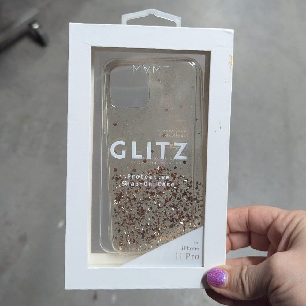 MVMT Rose Gold Glitter Ombre Glitz iPhone 11 Pro Phone Snap OnCase NIB